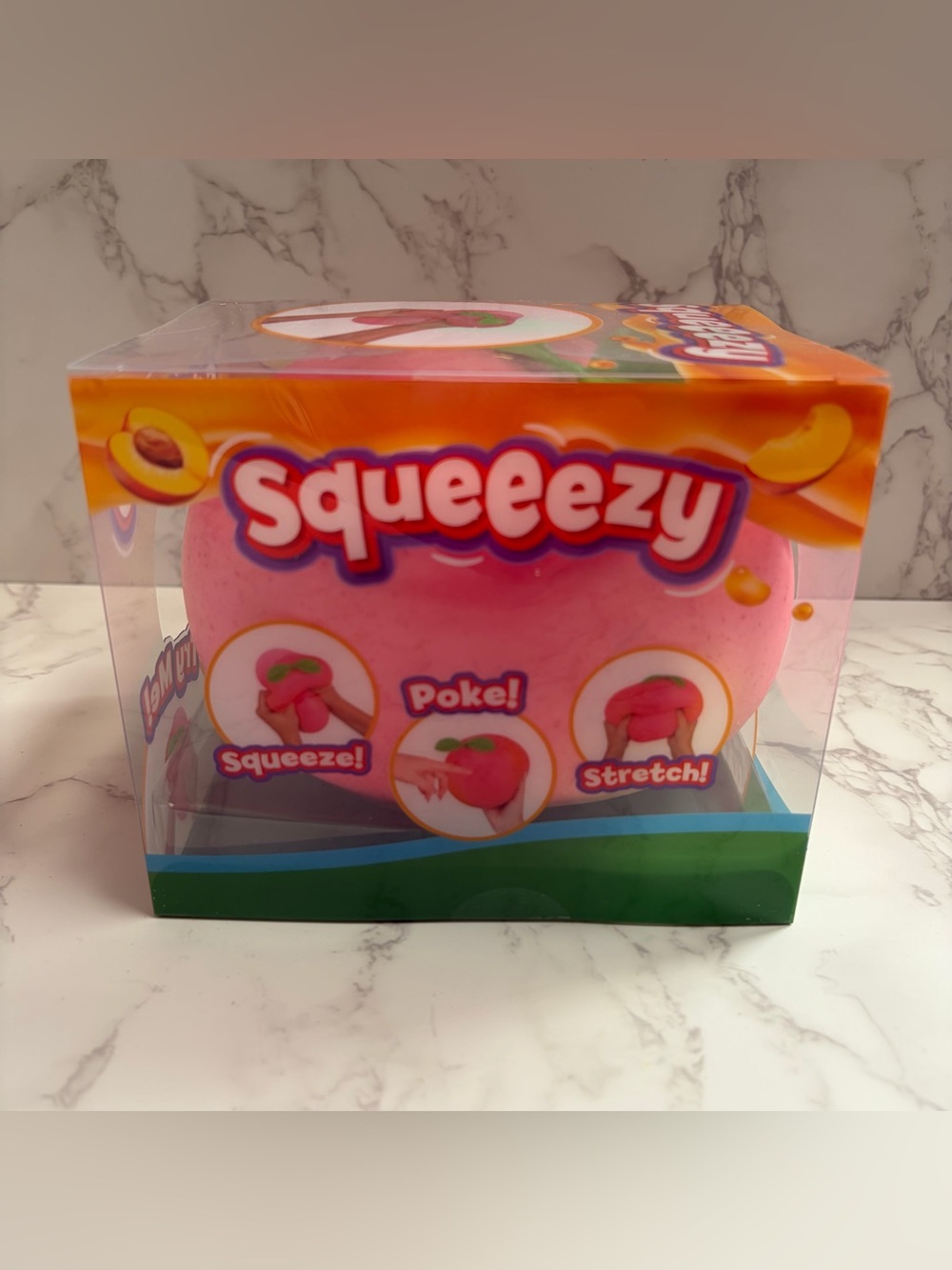 Sunny Days Jumbo Squeezy Peach Squishy Toy Stress Relief Sensory Fidget NEW